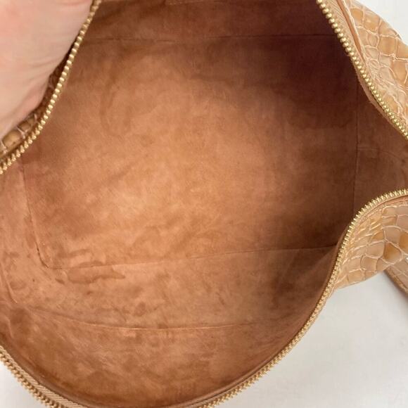 REJINA PYO Patent Leather Croc Taupe Olivia Bag - Picture 10 of 15